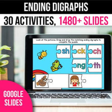 Load image into Gallery viewer, Ending Digraphs Activities Phonics Classroom Literacy Centers - Google Slides