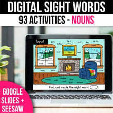 Load image into Gallery viewer, Digital Sight Word Practice Google Slides Back to School Activities Winter Nouns