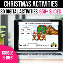 Load image into Gallery viewer, Digital Christmas Activities Kindergarten - Math and Literacy Games for Google Slides