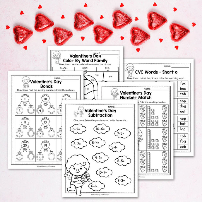 FREE Valentine's Day Worksheets For Kindergarten