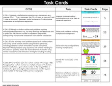 Load image into Gallery viewer, 4th Grade Math Task Cards - CCSS Aligned