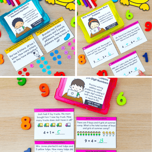 1st Grade Math Task Cards, Centers, Games MEGA BUNDLE - CCSS Aligned