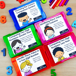 1st Grade Math Task Cards, Centers, Games MEGA BUNDLE - CCSS Aligned