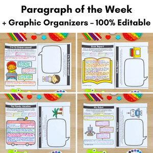 Paragraph of the Week + Graphic Organizers - Editable