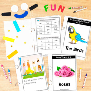 Buy3Get1 FREE B6 - Nonfiction Decodable Passages, Writing Activities, Realistic Passages, Decodable Strips