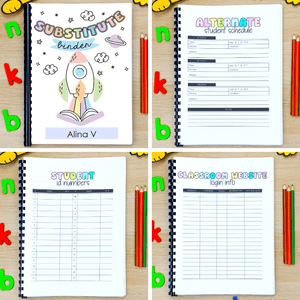 1st Grade Substitute Planner, Templates, Worksheets MEGA BUNDLE