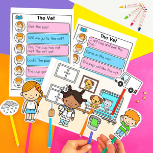 Buy3Get1 FREE B11 - Multisyllabic Words, Reading Passages, Decodable Poems, Partner Plays