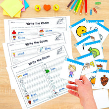 Load image into Gallery viewer, Buy3Get1 FREE B12 - Beginning Sounds, Digraphs and Blends, Roll and Read, Write the Room