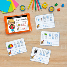 Load image into Gallery viewer, Buy3Get1 FREE B15 - CVC Word Worksheets, Phonics Books, Short Vowels Task Cards