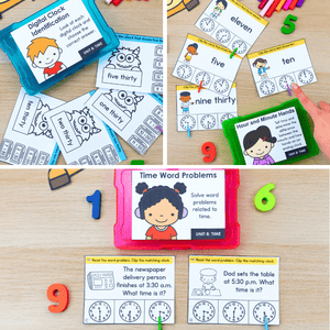 1st Grade Math Task Cards, Centers, Games MEGA BUNDLE - CCSS Aligned