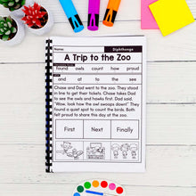 Load image into Gallery viewer, 50 Diphthongs Decodable Read &amp; Sequence Phonics Passages