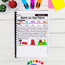 Load image into Gallery viewer, 50 Diphthongs Decodable Read &amp; Sequence Phonics Passages