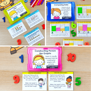 1st Grade Math Task Cards, Centers, Games MEGA BUNDLE - CCSS Aligned