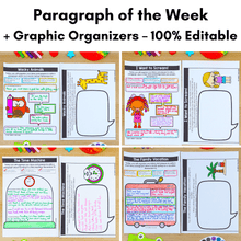 Load image into Gallery viewer, Paragraph of the Week + Graphic Organizers - Editable