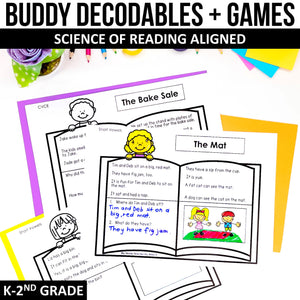 Buddy Decodables + Games MEGA BUNDLE - SOR Aligned - K-2nd Grade