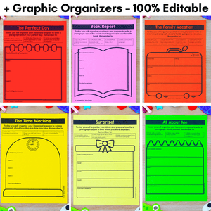 Paragraph of the Week + Graphic Organizers - Editable