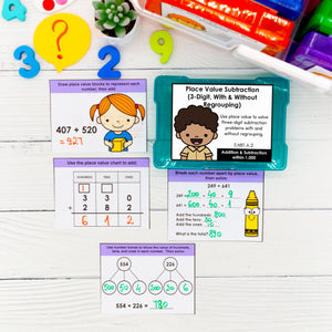 3rd Grade Math Task Cards - CCSS Aligned