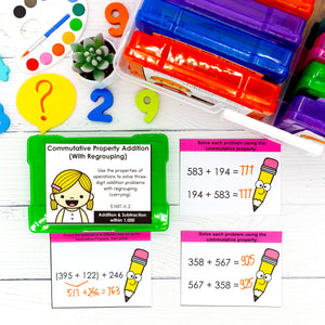 3rd Grade Math Task Cards - CCSS Aligned