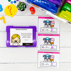 3rd Grade Math Task Cards - CCSS Aligned