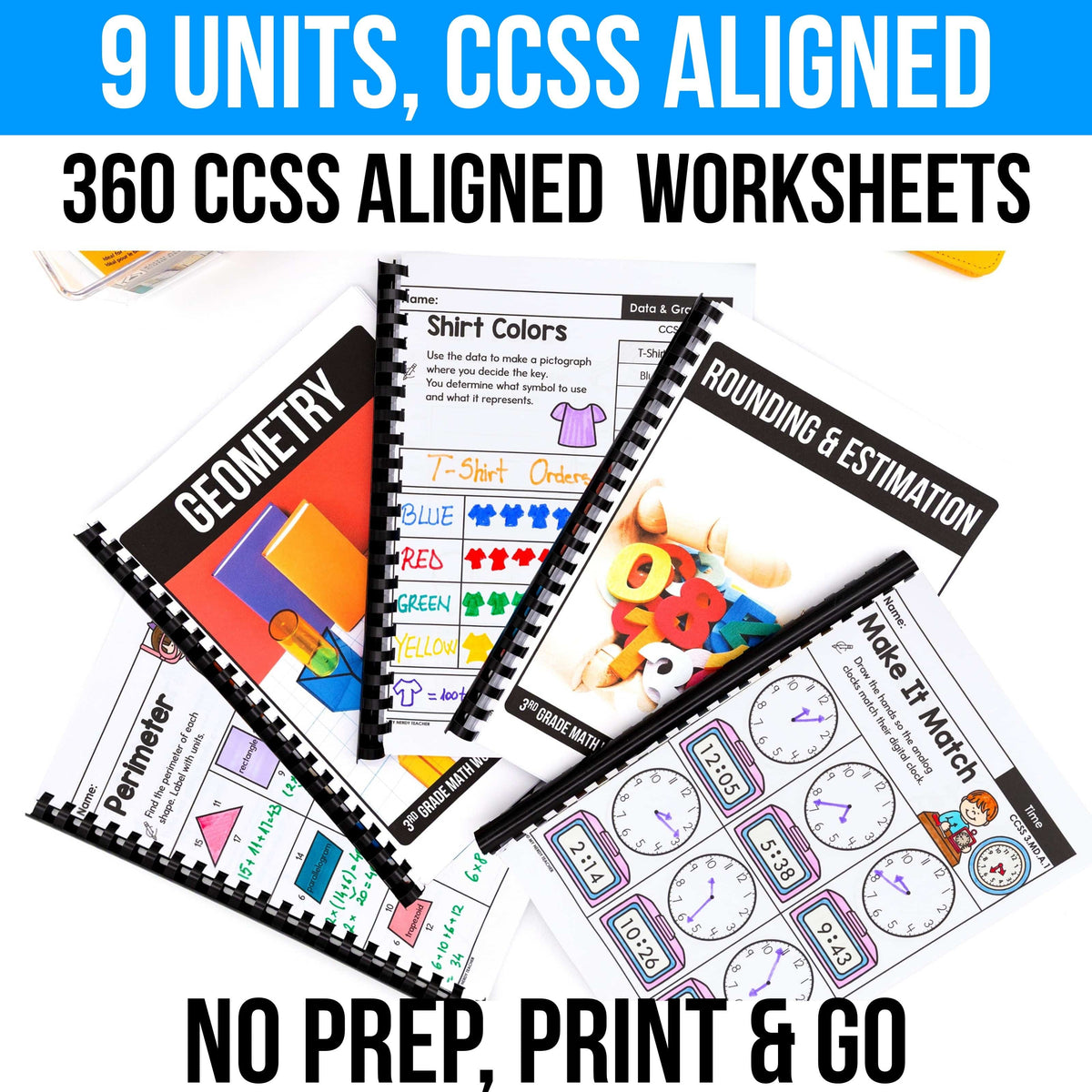 Nerdy Quantitative Math 3rd Grade Math Worksheets MEGA BUNDLE – My Nerdy Teacher