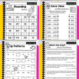 3rd Grade Math Worksheets MEGA BUNDLE