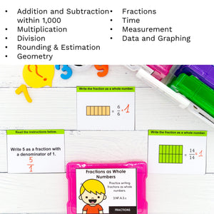 3rd Grade Math Task Cards - CCSS Aligned