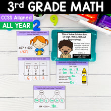 Load image into Gallery viewer, 3rd Grade Math Task Cards - CCSS Aligned