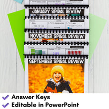 Load image into Gallery viewer, 3rd Grade Spiral Math Review | Daily Morning Work, Homework, or Test Prep