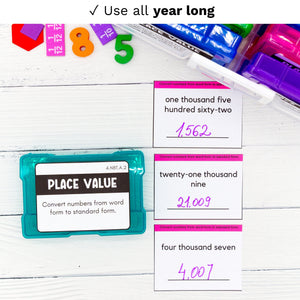 4th Grade Math Task Cards - CCSS Aligned