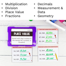 Load image into Gallery viewer, 4th Grade Math Task Cards - CCSS Aligned