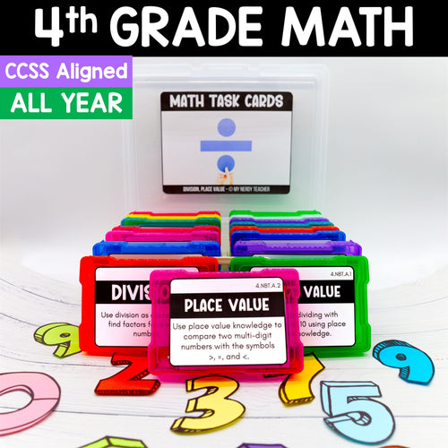 4th Grade Math Task Cards - CCSS Aligned