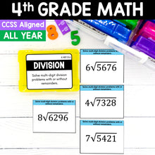 Load image into Gallery viewer, 4th Grade Math Task Cards - CCSS Aligned