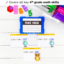 Load image into Gallery viewer, 4th Grade Math Task Cards - CCSS Aligned