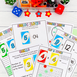 Math Card Games MEGA BUNDLE - CCSS Aligned K-2nd Grade