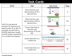 4th Grade Math Task Cards - CCSS Aligned