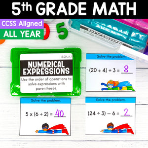 5th Grade Math Task Cards - CCSS Aligned 5th Grade Math Task Cards - CCSS Aligned