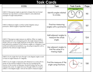 4th Grade Math Task Cards - CCSS Aligned