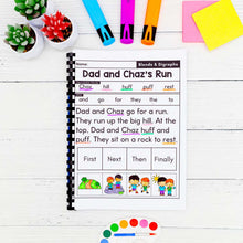 Load image into Gallery viewer, 50 Blends &amp; Digraphs Decodable Read &amp; Sequence Phonics Passages