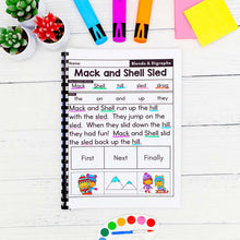 Load image into Gallery viewer, 50 Blends &amp; Digraphs Decodable Read &amp; Sequence Phonics Passages