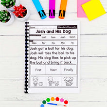 Load image into Gallery viewer, 50 Blends &amp; Digraphs Decodable Read &amp; Sequence Phonics Passages