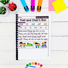 Load image into Gallery viewer, 50 Blends &amp; Digraphs Decodable Read &amp; Sequence Phonics Passages