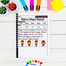 Load image into Gallery viewer, 50 Blends &amp; Digraphs Decodable Read &amp; Sequence Phonics Passages