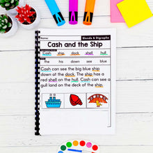 Load image into Gallery viewer, 50 Blends &amp; Digraphs Decodable Read &amp; Sequence Phonics Passages