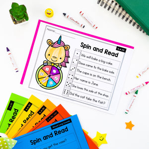 Buy3Get1 FREE B12 - Beginning Sounds, Digraphs and Blends, Roll and Read, Write the Room