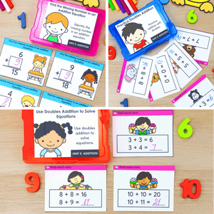 1st Grade Math Task Cards, Centers, Games MEGA BUNDLE - CCSS Aligned