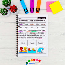 Load image into Gallery viewer, 50 CVCe Words Decodable Read &amp; Sequence Phonics Passages