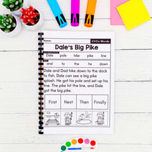 Load image into Gallery viewer, 50 CVCe Words Decodable Read &amp; Sequence Phonics Passages