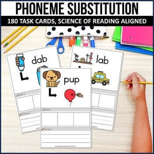 Phoneme Substitution Task Cards - Science of Reading Games