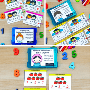 1st Grade Math Task Cards, Centers, Games MEGA BUNDLE - CCSS Aligned