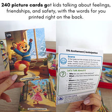 Load image into Gallery viewer, 240 Feelings &amp; Emotions Conversation Cards for Kids | Social Skills, Safety &amp; Self-Regulation